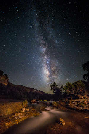 Milky Way over the Guadalupe river (2)