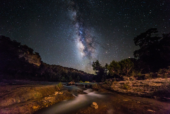 Milky Way over the Guadalupe river (1)